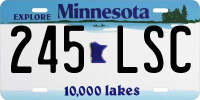 MN license plate 245LSC