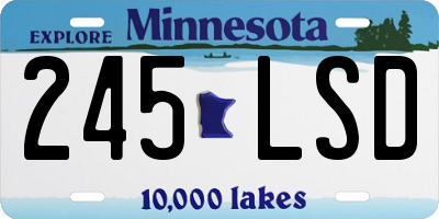 MN license plate 245LSD