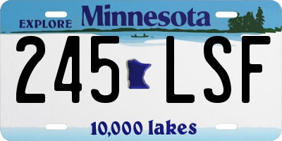 MN license plate 245LSF