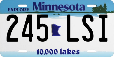 MN license plate 245LSI