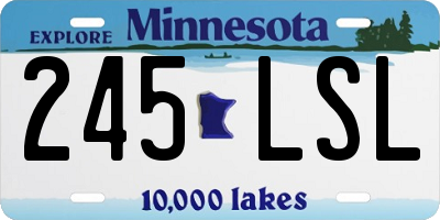 MN license plate 245LSL
