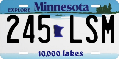 MN license plate 245LSM
