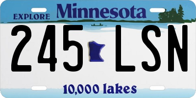 MN license plate 245LSN