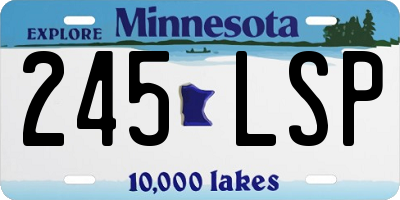 MN license plate 245LSP