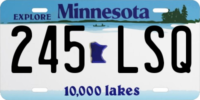 MN license plate 245LSQ