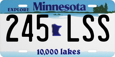 MN license plate 245LSS