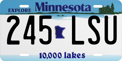 MN license plate 245LSU