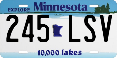 MN license plate 245LSV