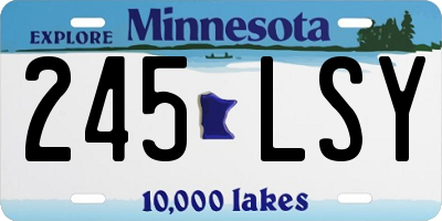 MN license plate 245LSY