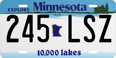 MN license plate 245LSZ