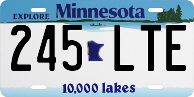 MN license plate 245LTE