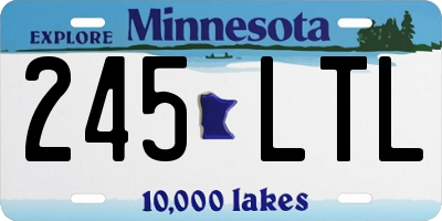 MN license plate 245LTL