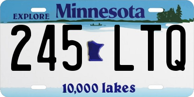 MN license plate 245LTQ