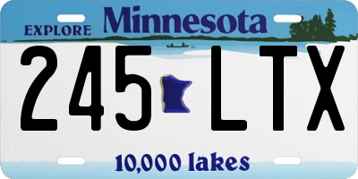 MN license plate 245LTX