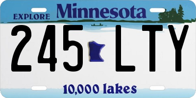 MN license plate 245LTY
