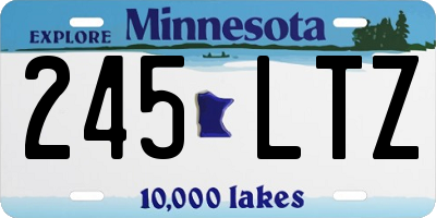MN license plate 245LTZ