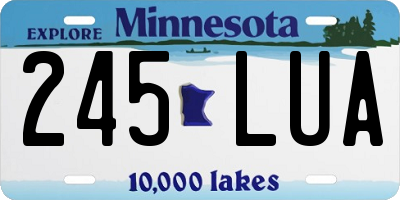 MN license plate 245LUA