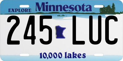 MN license plate 245LUC