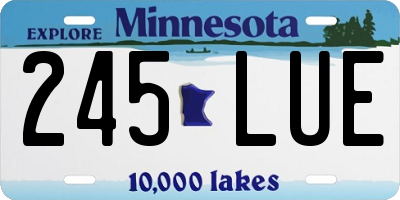 MN license plate 245LUE