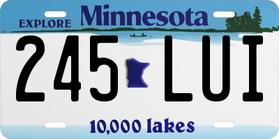 MN license plate 245LUI