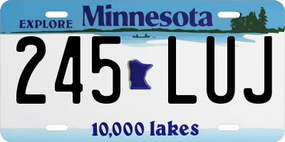 MN license plate 245LUJ
