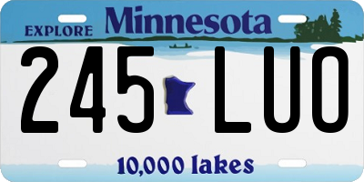 MN license plate 245LUO