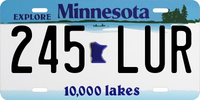 MN license plate 245LUR