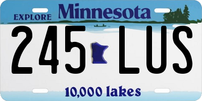 MN license plate 245LUS