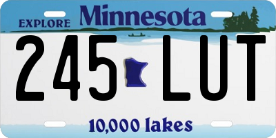 MN license plate 245LUT