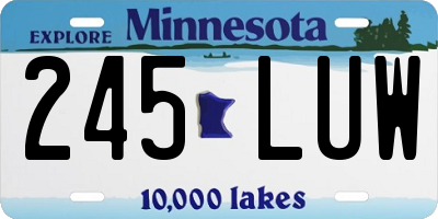 MN license plate 245LUW