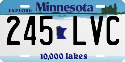 MN license plate 245LVC