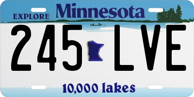 MN license plate 245LVE