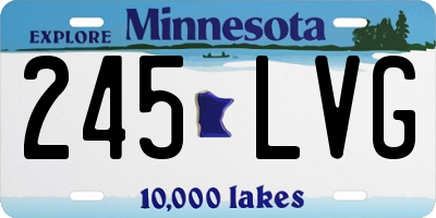 MN license plate 245LVG