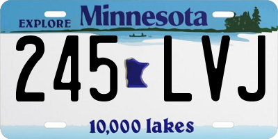 MN license plate 245LVJ