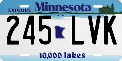 MN license plate 245LVK