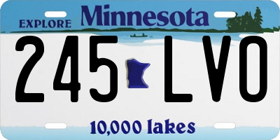 MN license plate 245LVO