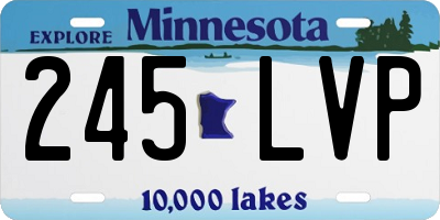 MN license plate 245LVP