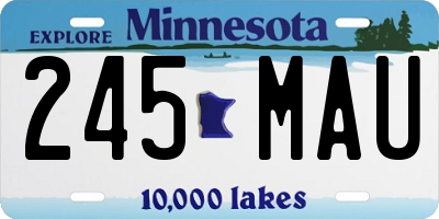 MN license plate 245MAU
