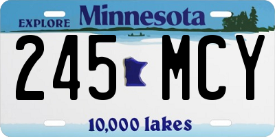 MN license plate 245MCY