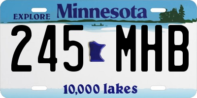 MN license plate 245MHB