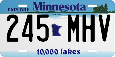 MN license plate 245MHV