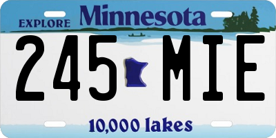 MN license plate 245MIE