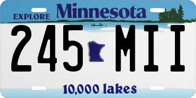 MN license plate 245MII