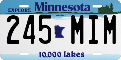 MN license plate 245MIM