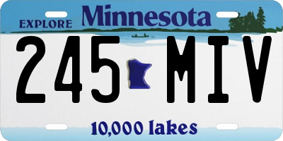 MN license plate 245MIV