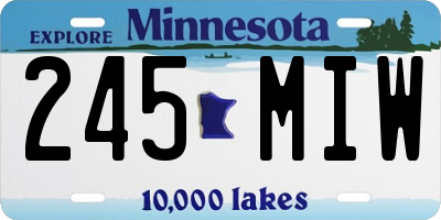 MN license plate 245MIW
