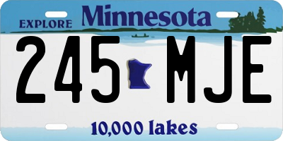 MN license plate 245MJE