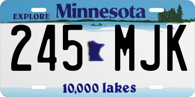 MN license plate 245MJK