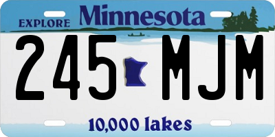 MN license plate 245MJM