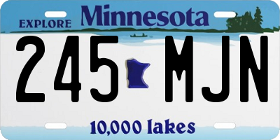 MN license plate 245MJN